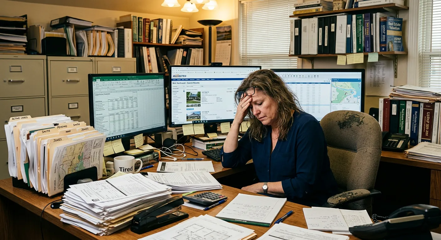 Appraiser overwhelmed by paperwork and data entry